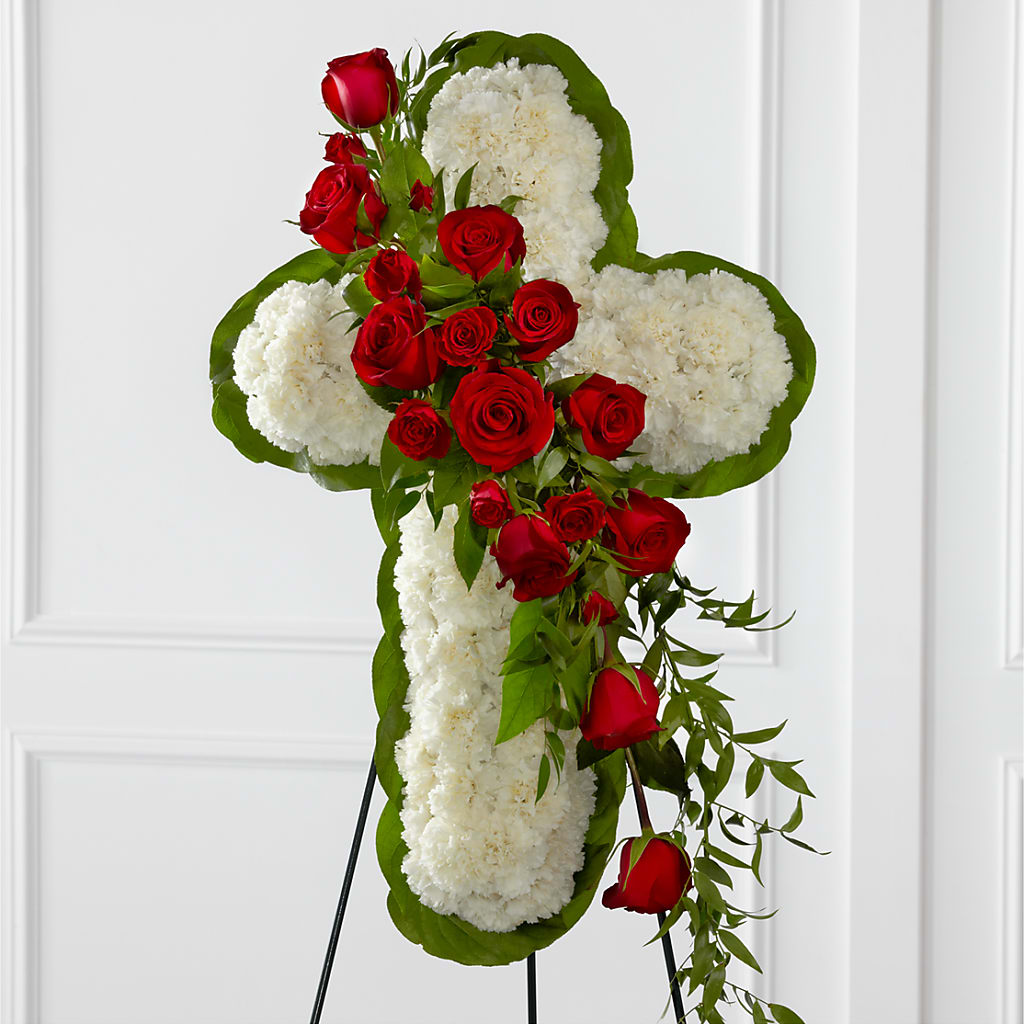 Floral Cross Easel – Columbia Florist, Bronx NY