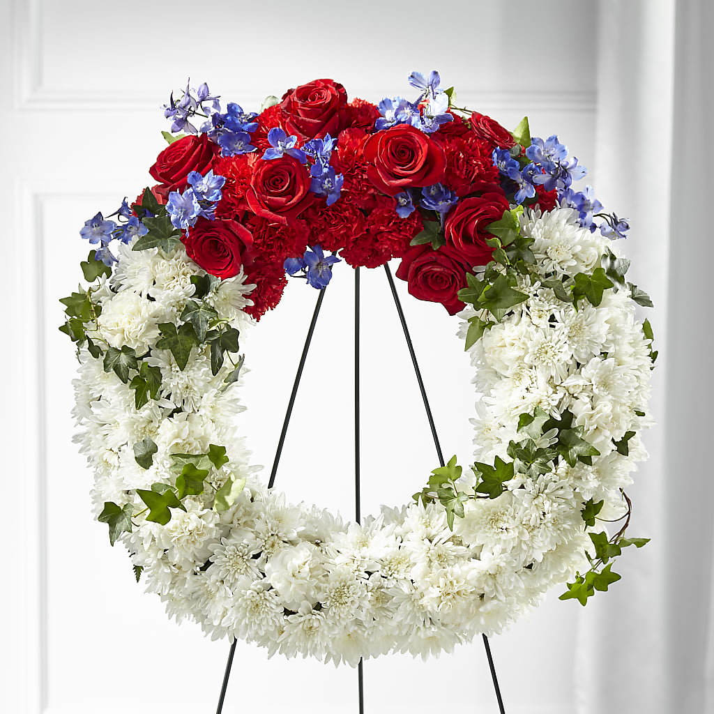 Patriotic Passion Wreath – Columbia Florist, Bronx NY