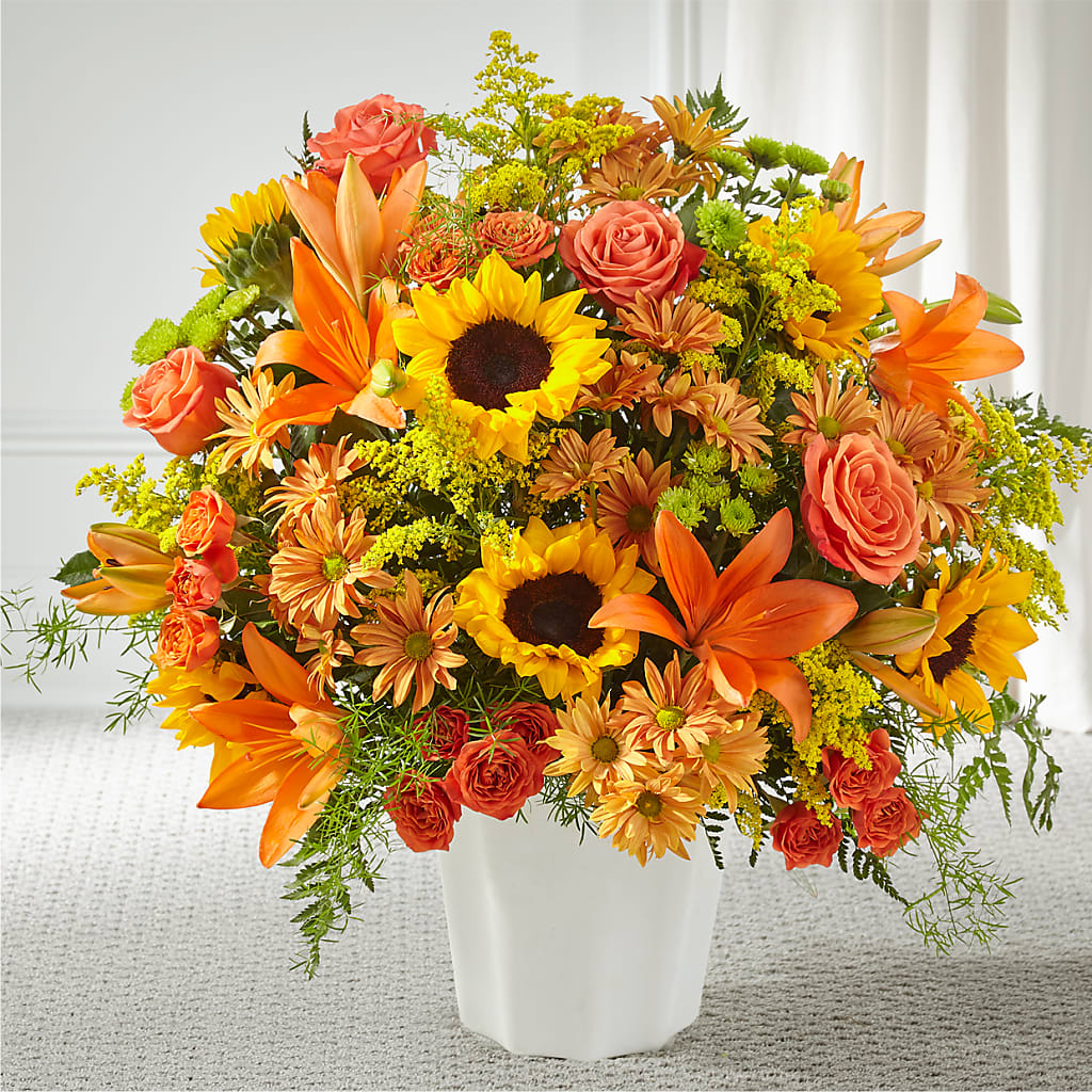 Harvest Thoughts Floor Basket – Columbia Florist, Bronx NY