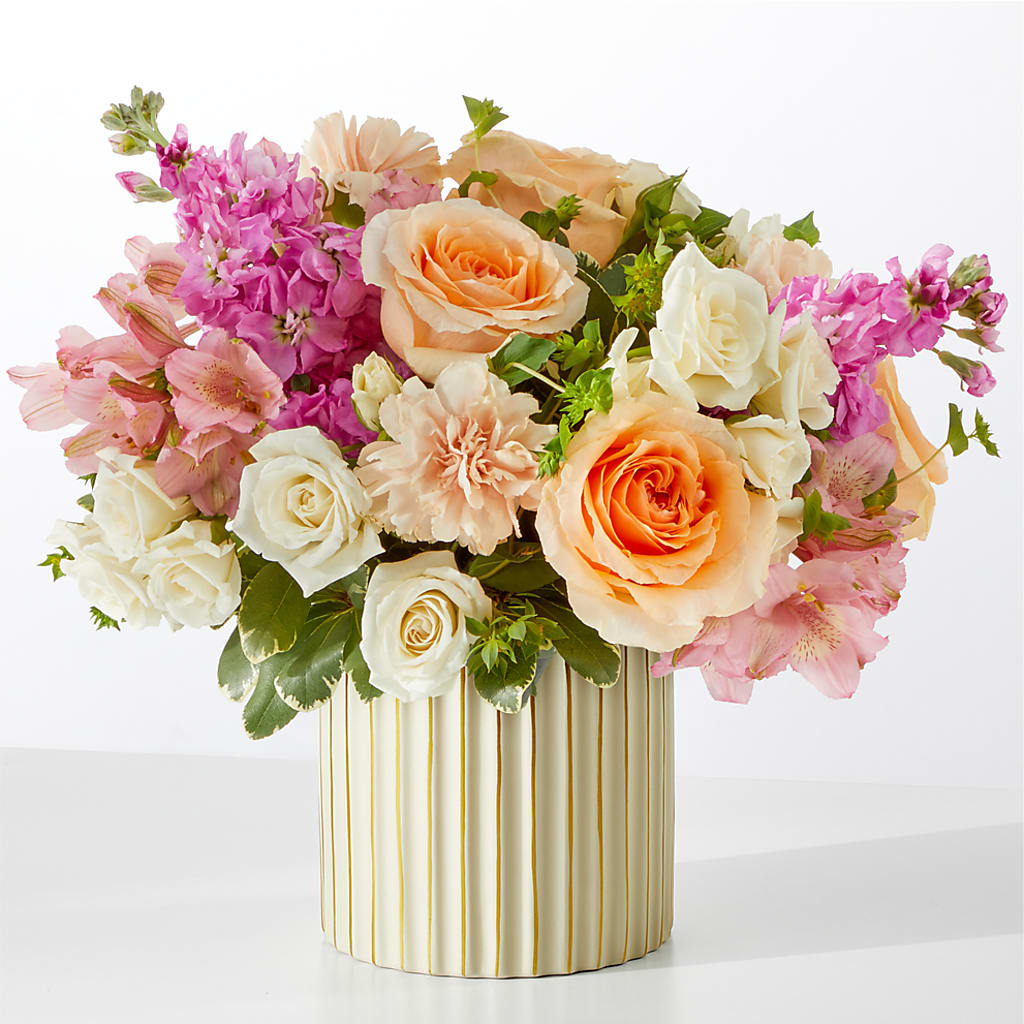 Paradise Bouquet with Ivory Vase – Columbia Florist, Bronx NY