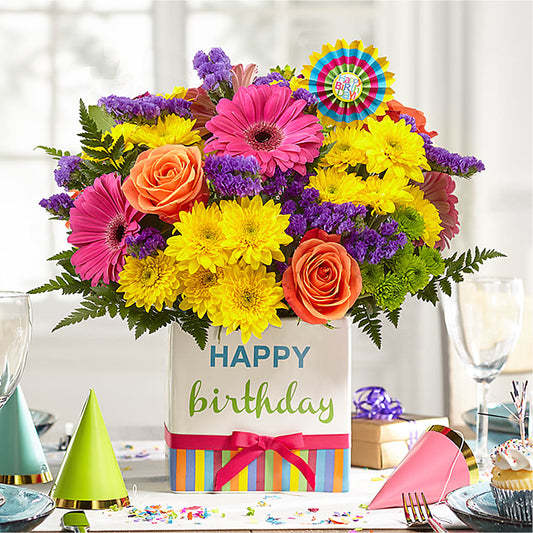 Birthday Brights Bouquet –  Columbia Florist, Bronx NY