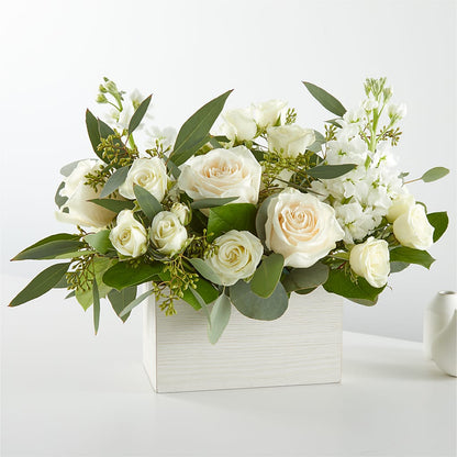 Fresh Linen Box Bouquet –  Columbia Florist, Bronx NY
