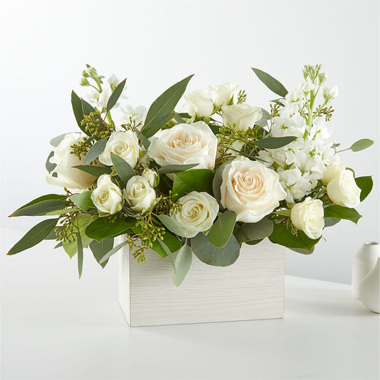 Fresh Linen Box Bouquet –  Columbia Florist, Bronx NY