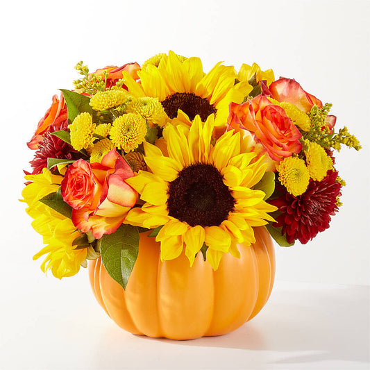 Golden Gourd Pumpkin Bouquet –  Columbia Florist, Bronx NY