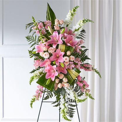 Elegant Embrace Standing Spray –  Columbia Florist, Bronx NY