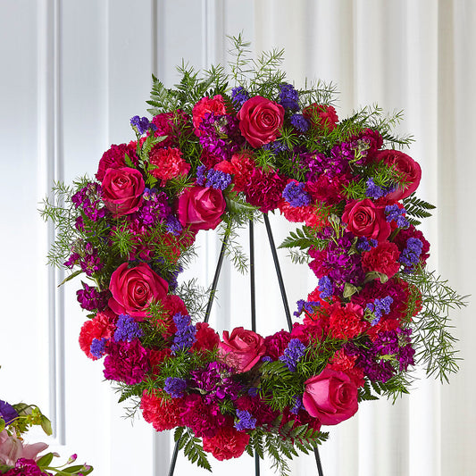 Calming Colors Wreath –  Columbia Florist, Bronx NY