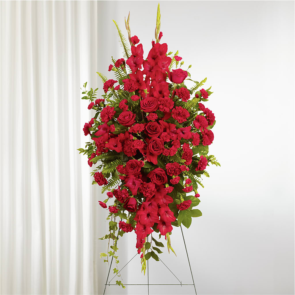 From the Heart Standing Spray –  Columbia Florist, Bronx NY