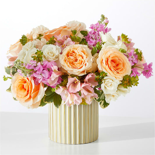 Paradise Bouquet with Ivory Vase –  Columbia Florist, Bronx NY